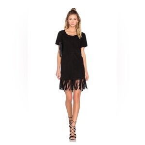 RtA Black Mini Dress with Fringe